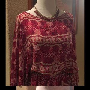 Parker red snake print dress - Size Small